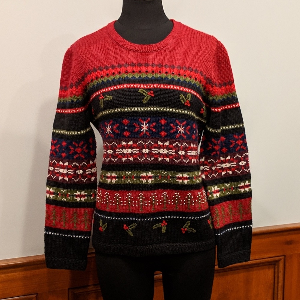 PETITE SOPHISTICATE Women's L Snowflake Sweater